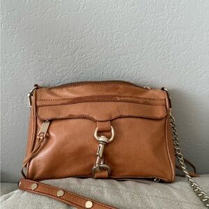 Rebecca minkoff Tan Leather Crossbody Bag with Gold Hardware